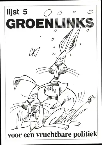 Ak Geschichte Niederlande, Wahlplakat, Groenlinks