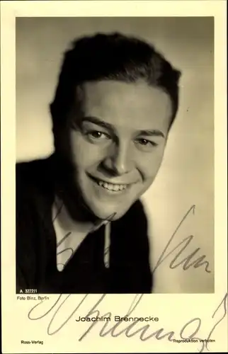 Ak Schauspieler Joachim Brennecke, Portrait, Autogramm