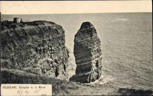 Ak Nordseeinsel Helgoland, Südspitze, Mönch