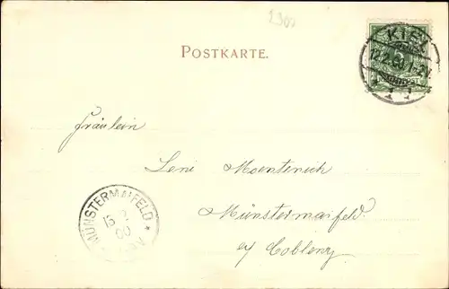 Ak Kiel Schleswig Holstein, Universität mit Kaiserdenkmal