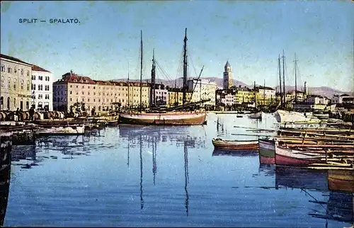 Ak Split Spalato Kroatien, Hafen