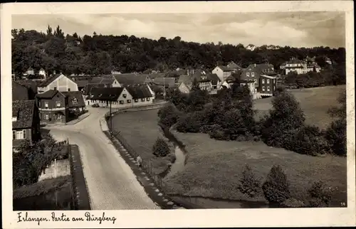 Ak Erlangen in Mittelfranken Bayern, Burgberg, Teilansicht