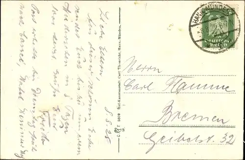 Ak Hann. Münden in Niedersachsen, Totalansicht