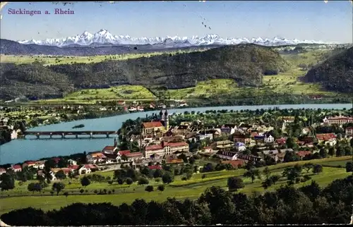 Ak Bad Säckingen am Hochrhein, Totalansicht