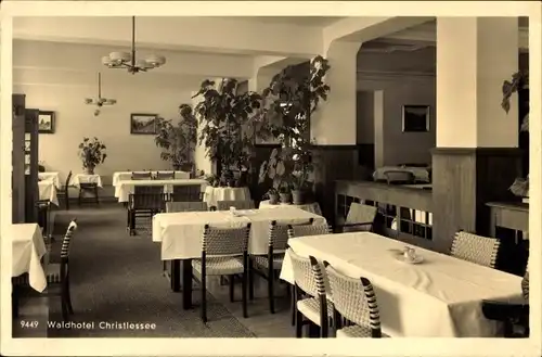 Ak Oberstdorf im Oberallgäu, Waldhotel Christlessee, Innenraum