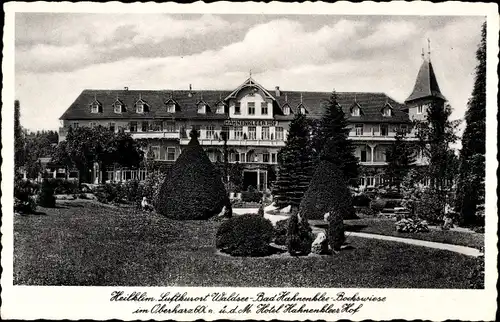 Ak Waldsee Hahnenklee Bockswiese Goslar im Harz, Hotel Hahnenkleer Hof