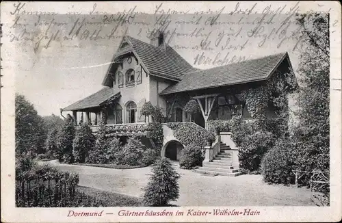 Ak Dortmund im Ruhrgebiet, Gärtnerhäuschen, Kaiser-Wilhelm-Hain