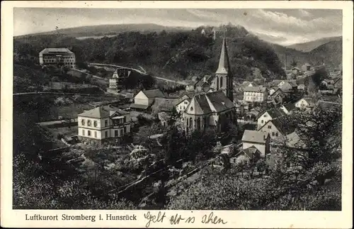 Ak Stromberg im Hunsrück, Totalansicht, Kirche
