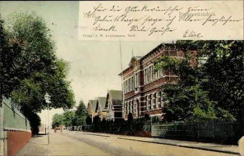 Ak Varel in Oldenburg Jadebusen, Baugewerkschule