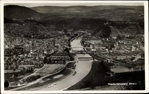 Ak Niederlahnstein Lahnstein am Rhein, Panorama, Brücken