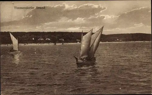 Ak Timmendorfer Strand in Holstein, Segelboote