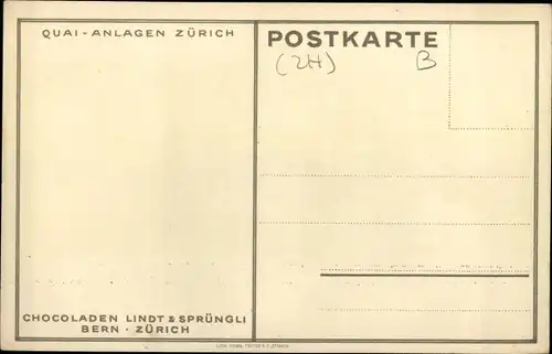 Künstler Ak Schlatter, E. E., Zürich Stadt Schweiz, Quaianlagen, Landschaftsblick