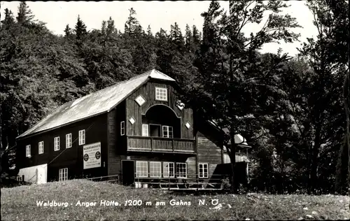 Ak Niederösterreich, Waldburg Anger Hütte am Gahns