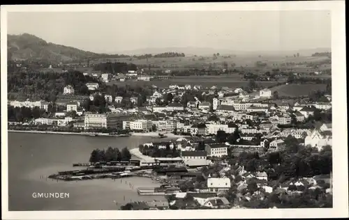 Ak Gmunden in Oberösterreich, Totalansicht