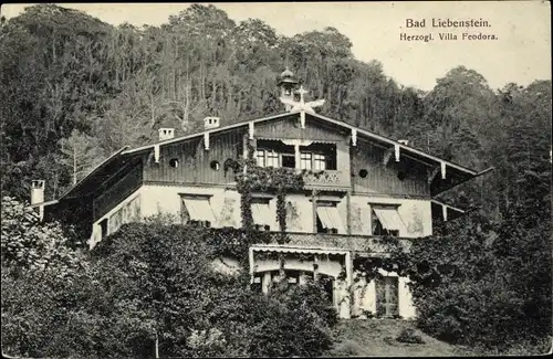 Ak Bad Liebenstein im Thüringer Wald, Herzogliche Villa Feodora, Außenansicht