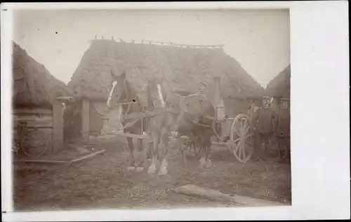 Foto Ak Deutsche Soldaten in Uniformen, Feldküche, Reg. 91, I WK
