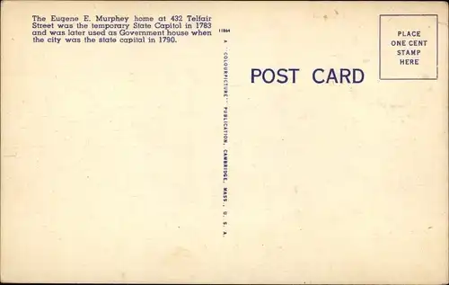 Ak Augusta Georgia USA, Eugene E. Murphey's Home