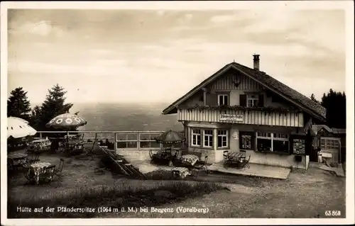 Ak Bregenz am Bodensee Vorarlberg, Hütte auf der Pfänderspitze