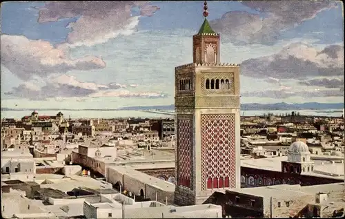 Ak Tunis Tunesien, La Grande Mosquée, Vue générale
