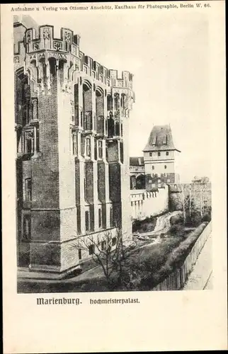 Ak Malbork Marienburg Westpreußen, Blick auf den Hochmeisterpalast