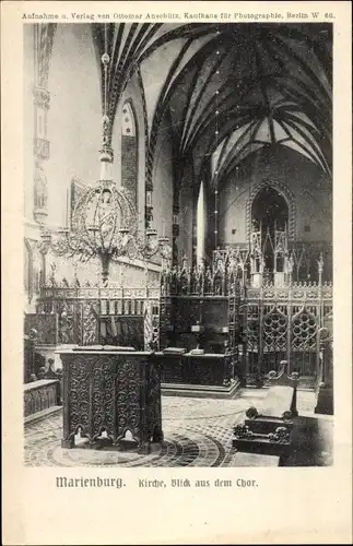 Ak Marienburg Malbork Westpreußen, Kirche, Chor