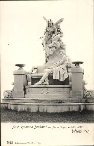 Ak Wien 7 Neubau, Ferd. Raimund Denkmal
