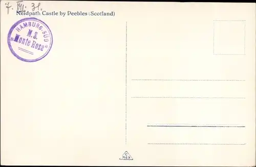 Ak Peebles Schottland, Neidpath-Castle