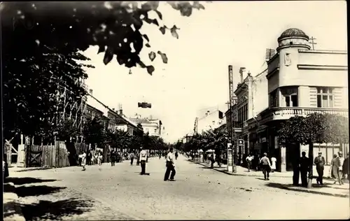 Ak Kragujevac Serbien, Straßenpartie, Passanten