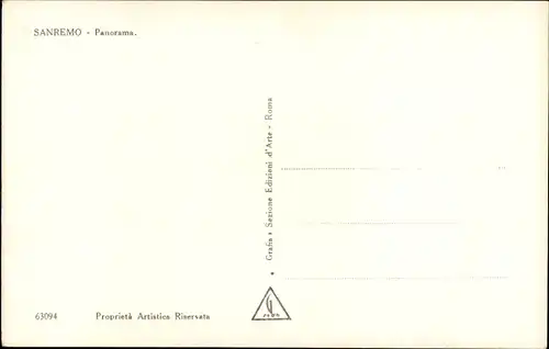 Ak San Remo Ligurien, Panorama