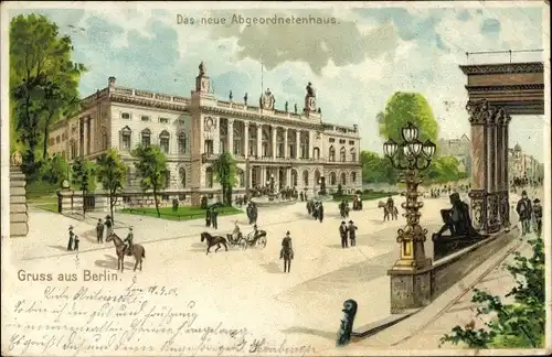 Litho Berlin Mitte, das neue Abgeordnetenhaus