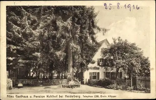 Ak Kohlhof Heidelberg am Neckar, Altes Gasthaus und Pension Kohlhof