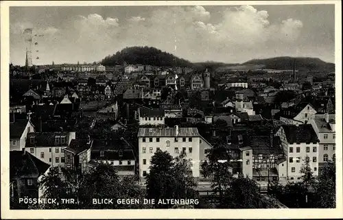 Ak Pößneck in Thüringen, Blick gegen die Altenburg