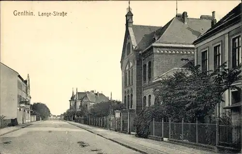Ak Genthin am Elbe Havel Kanal, Lange Straße