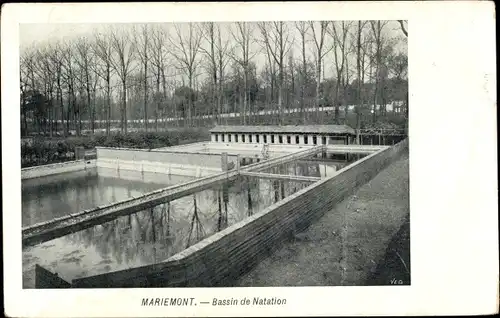 Ak Carnières  Morlanwelz Wallonien Hennegau, Mariemont, Bassin de Natation