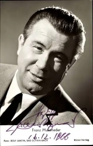 Ak Schauspieler Franz Muxeneder, Portrait, Autogramm