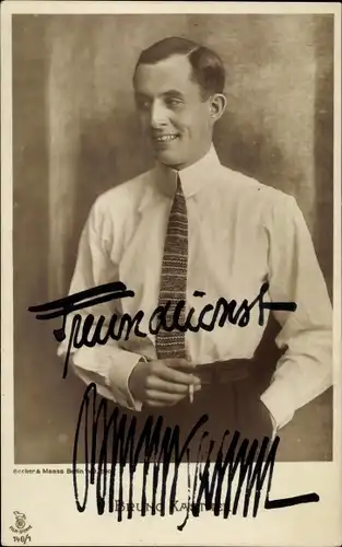 Ak Schauspieler Bruno Kastner, Portrait, Autogramm, Zigarette