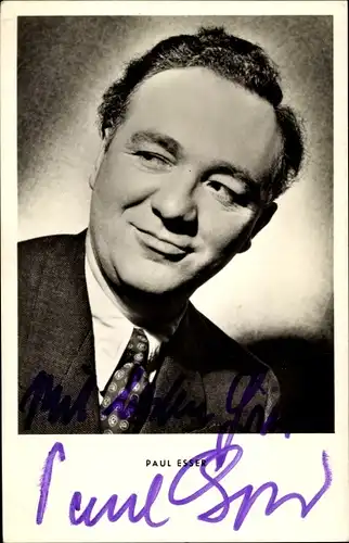 Ak Schauspieler Paul Esser, Portrait, Autogramm