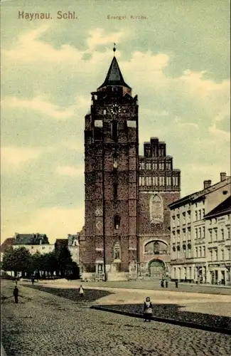 Ak Chojnów Haynau Schlesien, Evangelische Kirche