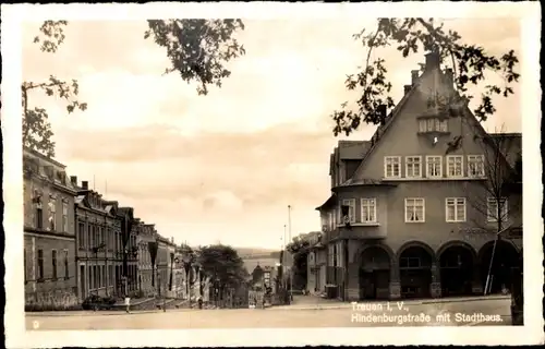 Ak Treuen im Vogtland, Hindenburgstraße, Stadthaus