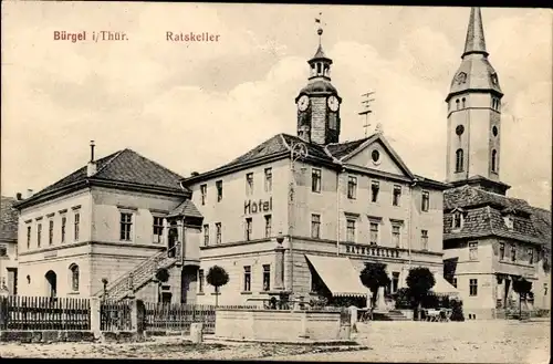 Ak Bürgel in Thüringen, Ratskeller, Hotel