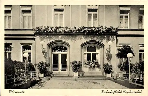 Ak Chemnitz in Sachsen, Bahnhofhotel Continental