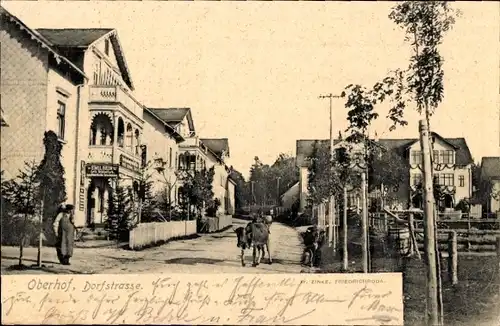 Ak Oberhof im Thüringer Wald, Dorfstraße