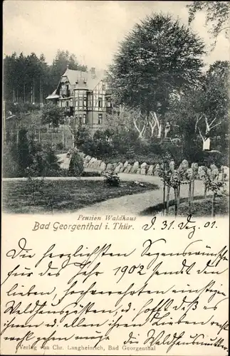 Ak Georgenthal in Thüringen, Pension Waldhaus