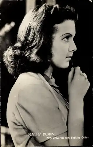 Ak Schauspielerin Deanna Durbin, Portrait