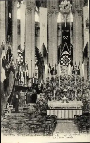 Ak Beauvais Oise, les Fetes de Jeanne Hachette, La Cathedrale, Le Choeur detail