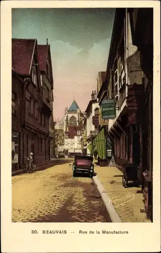 Ak Beauvais Oise, Rue de la Manufacture