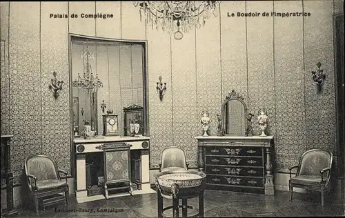 Ak Compiègne Oise, Palast, Das Boudoir der Kaiserin