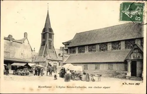 Ak Honfleur-Calvados, Kirche Sainte Catherine