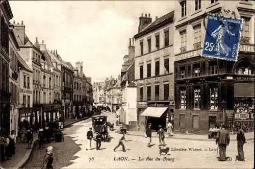 Ak Laon Aisne, Die Stadtstraße