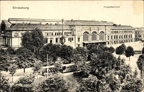 Ak Straßburg Straßburg Elsass Bas-Rhin, Bahnhof